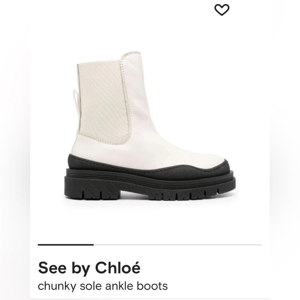Chelsea Boot See By Chloe in Ivory size 38 or 7.5
